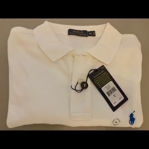 Men’s white polo shirt